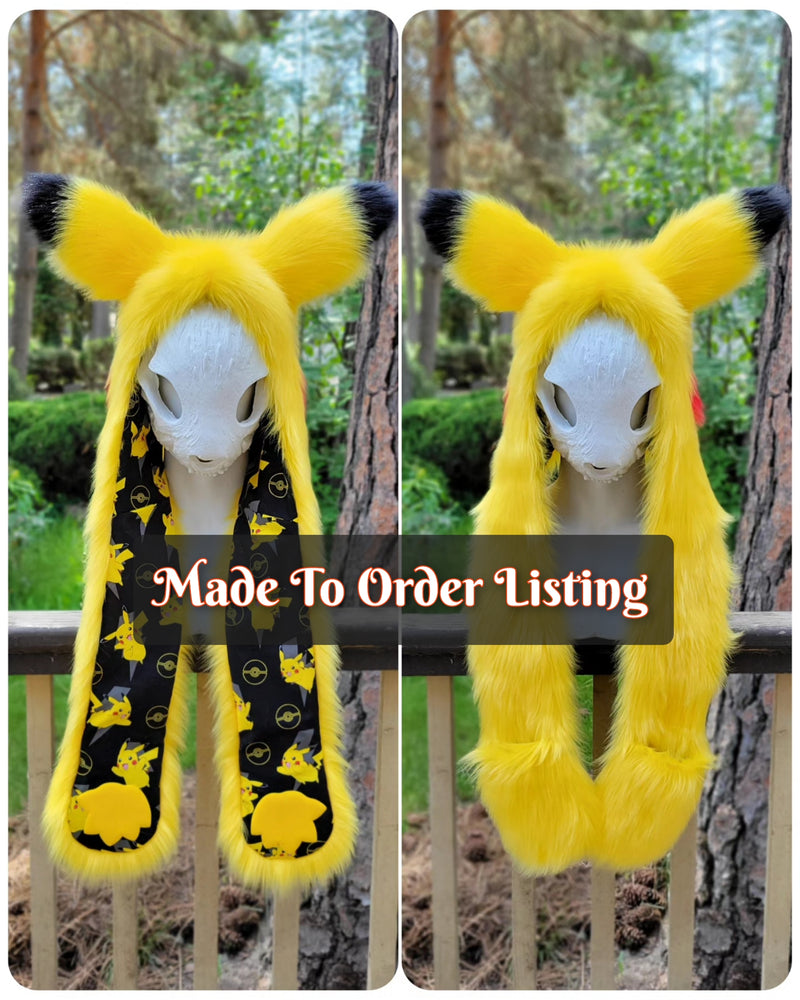 MADE TO ORDER - Pikachu Full Hood