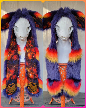 Retro Rainbow Rabbit (Full Hood/Size Small)