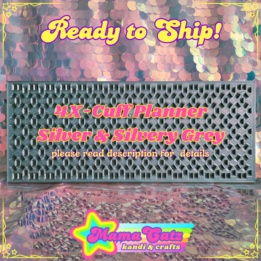 Ready to Ship! 4X-Base Stitch Kandi Planner (Silver & Grey)