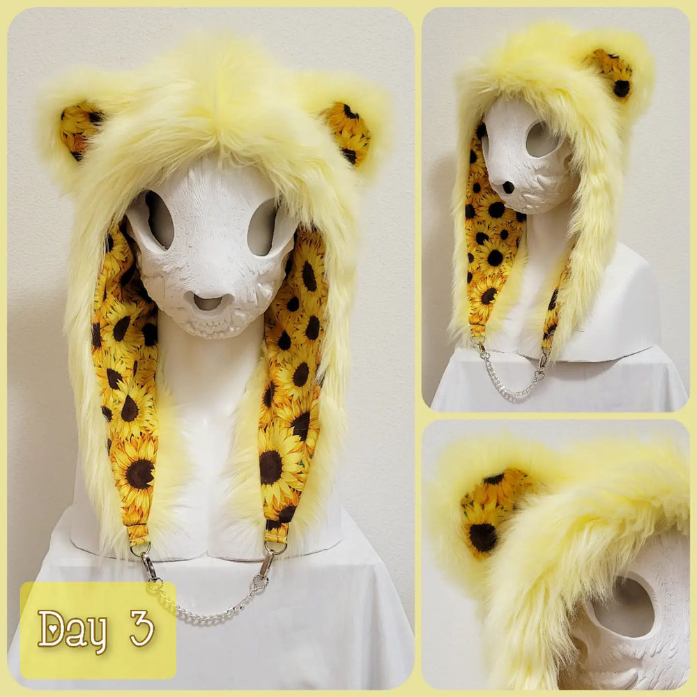 "Sunflower Bear" Half Hood - Available 5/7/22 @ 10am PST