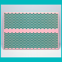 Kandi Planner 2-1 Drop Peyote Stitch | Pre-Made & Ready to Ship | Original Size | Colors: Vibrant Teal/Acid Green/Pastel Pink