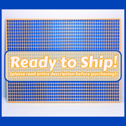 Kandi Planner Straight Stitch | Pre-Made & Ready to Ship | Large Size | Colors: Royal Blue/Pastel Peach