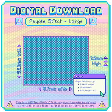 3D Model: Peyote Stitch, LARGE (Digital Download)