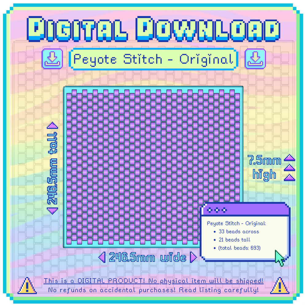 3D Model: Peyote Stitch, ORIGINAL (Digital Download)