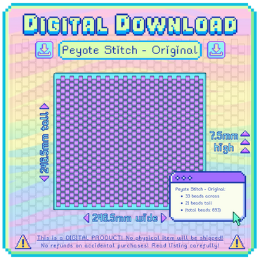 3D Model: Peyote Stitch, ORIGINAL (Digital Download)