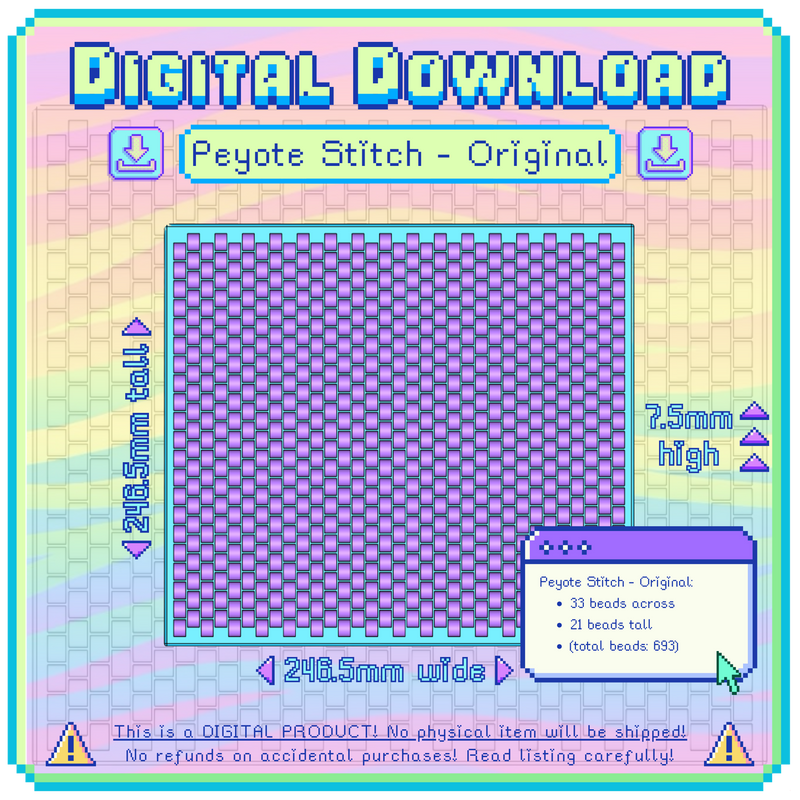 3d model: peyote stitch, original (digital download)