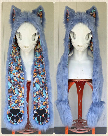 Dusty Blue Butterfly Fox (size: small)