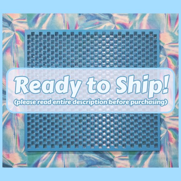 Kandi Planner Peyote Stitch | Pre-Made & Ready to Ship | Original Size | Colors: Glitter Blue/Pastel Blue