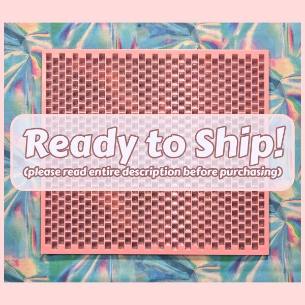 Kandi Planner Peyote Stitch | Pre-Made & Ready to Ship | Original Size | Colors: Glitter Pink/Pastel Pink