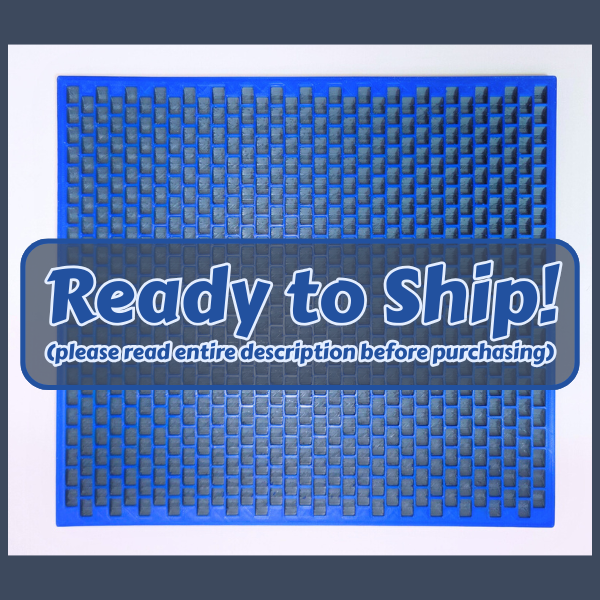 Kandi Planner Peyote Stitch | Pre-Made & Ready to Ship | Original Size | Colors: Silvery Grey/Royal Blue