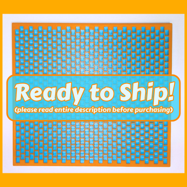 Kandi Planner Peyote Stitch | Pre-Made & Ready to Ship | Original Size | Colors: Turquoise Blue/Bright Orange