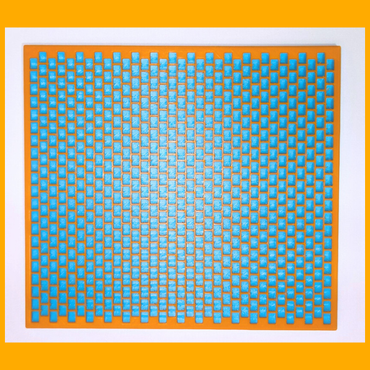 Kandi Planner Peyote Stitch | Pre-Made & Ready to Ship | Original Size | Colors: Turquoise Blue/Bright Orange