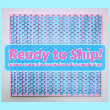 Kandi Planner Peyote Stitch | Pre-Made & Ready to Ship | Original Size | Colors: Pastel Blue/Pastel Pink
