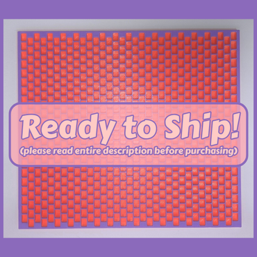 Kandi Planner Peyote Stitch | Pre-Made & Ready to Ship | Original Size | Colors: Living Coral/Light Purple