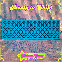 Ready to Ship! Holographic 3X-Base Stitch Kandi Planner (Light & Dark Blue)