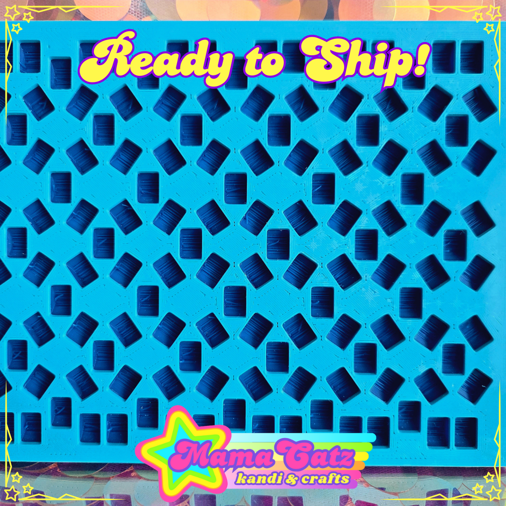 Ready to Ship! Holographic 3X-Base Stitch Kandi Planner (Light & Dark Blue)