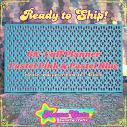 Ready to Ship! 6X-Base Stitch Kandi Planner (Pastel Pink & Blue)