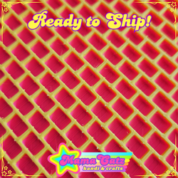 Ready to Ship! Large Peyote Stitch Kandi Planner (Pink & Yellow)