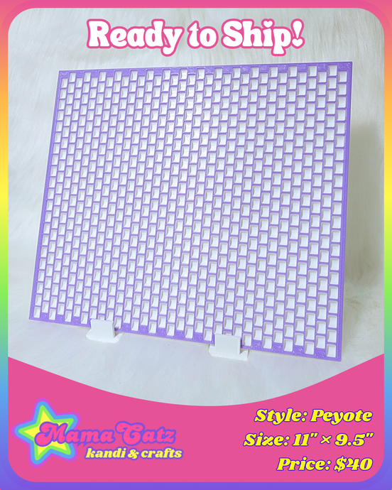 Light Purple and Bright White: Peyote Stitch Planner