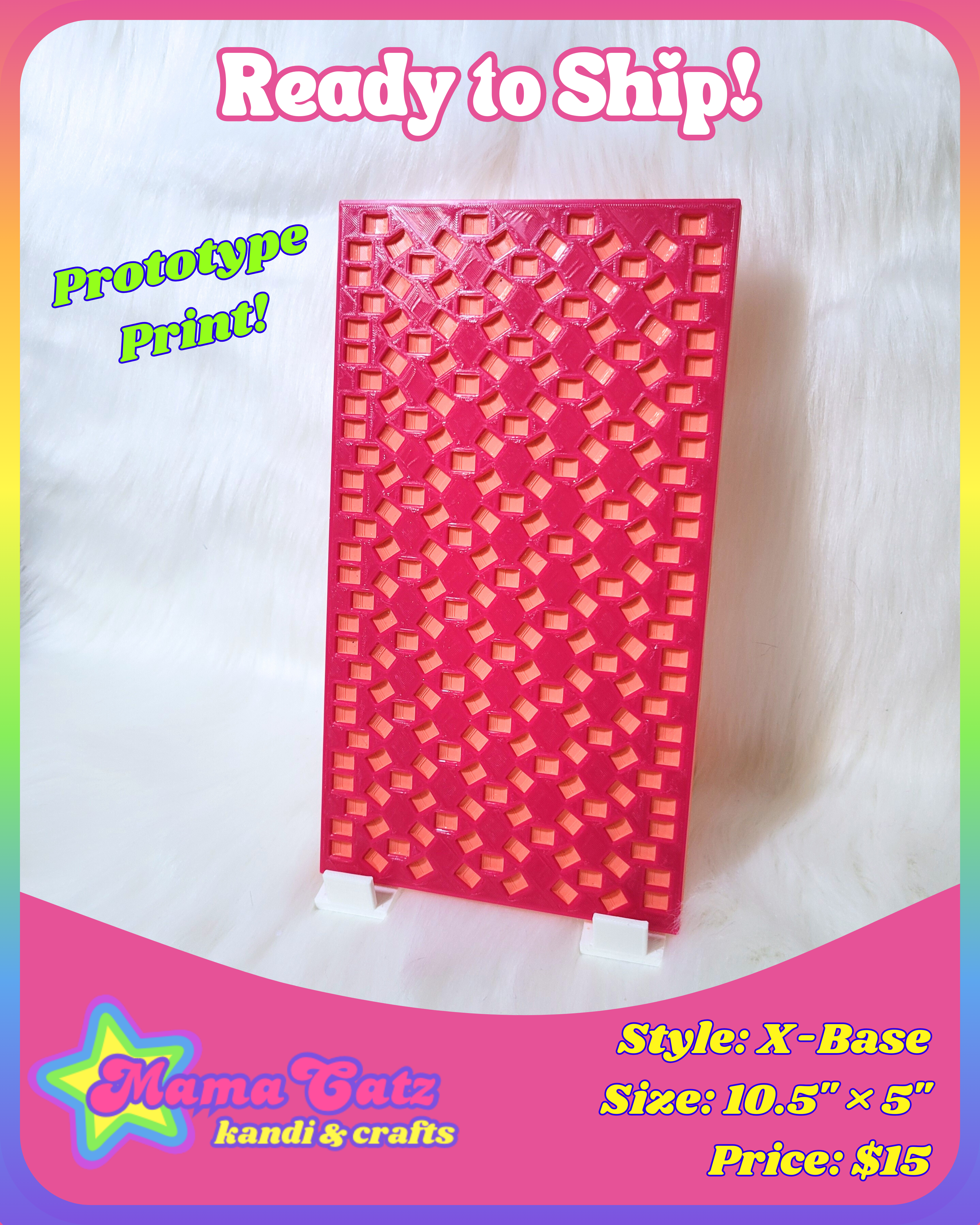 Living Coral & Hot Pink: 3X-Cuff Stitch Planner PROTOTYPE