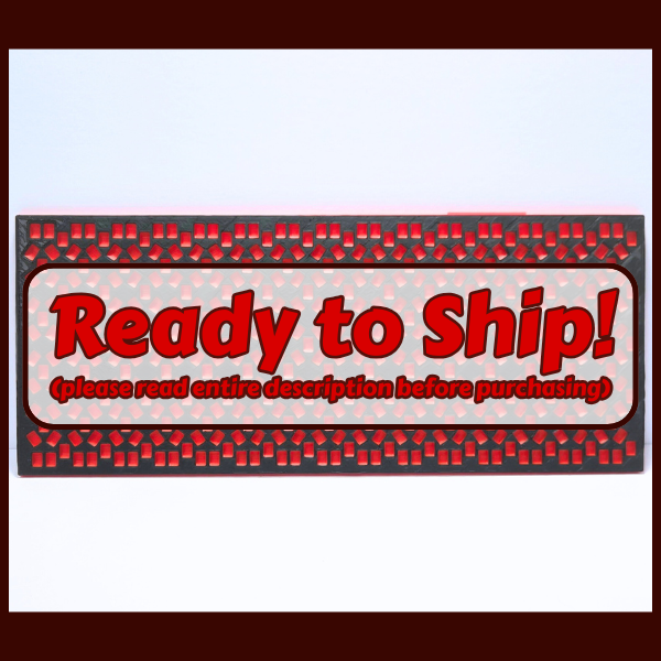 Kandi Planner X-Base Stitch | Pre-Made & Ready to Ship | 4X's Tall | Colors: Bright Red/Night Black