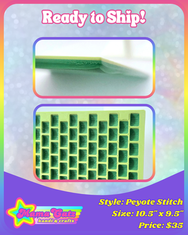 Peyote Stitch (Original Size) Medium Green & Olive Green