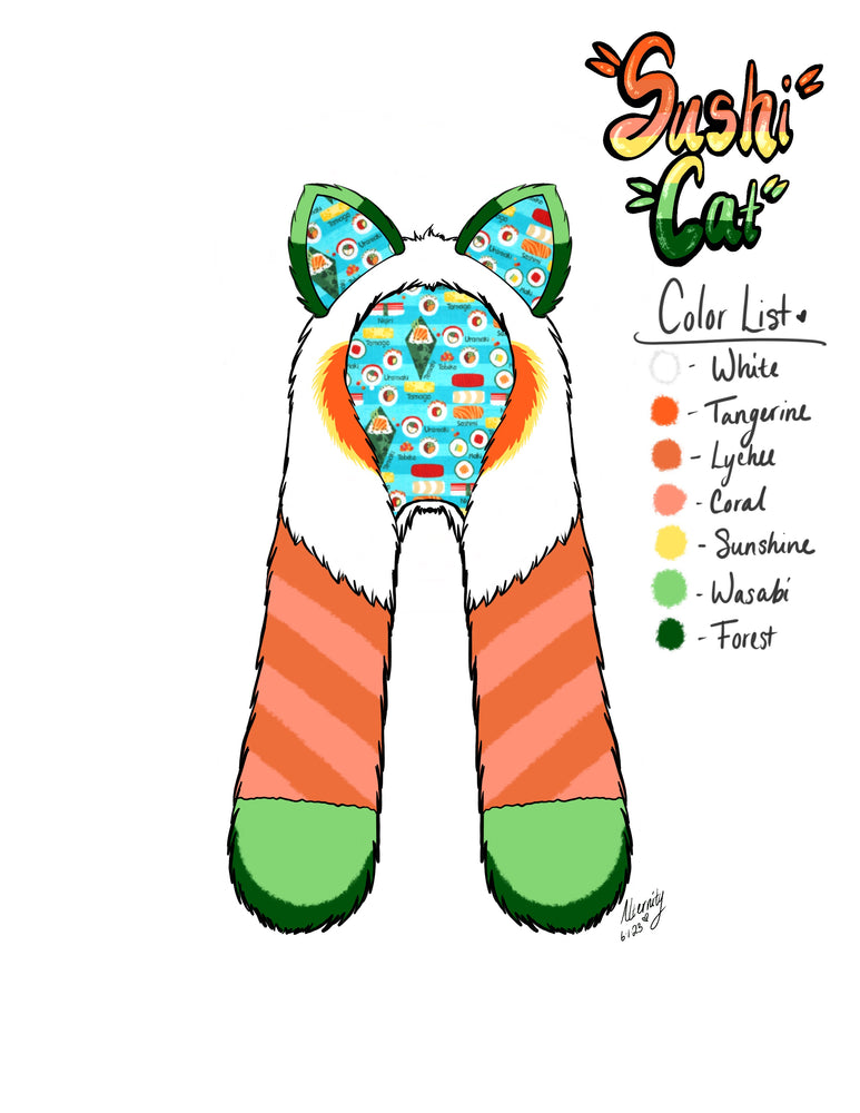 Sushi Cat Full Hood (Size Small)