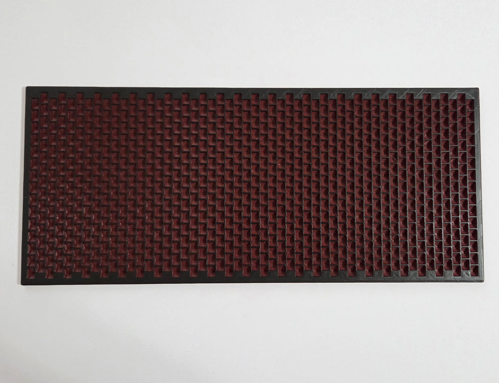 Kandi Planner Peyote Stitch | Pre-Made & Ready to Ship | Short Size | Colors: Dark Red/Night Black