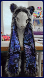 (Reserved for J. Decker) Midnight Bloom Silver Leopard