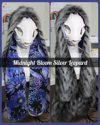 (Reserved for J. Decker) Midnight Bloom Silver Leopard