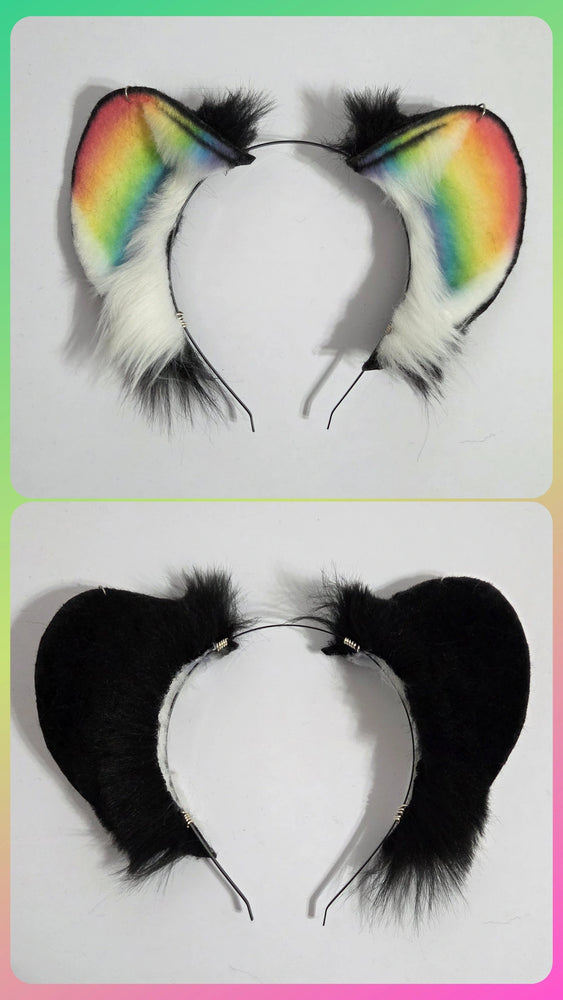 Ears - Rainbow/Black Pine Martin