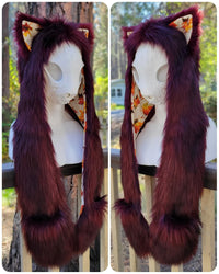 "Maple Shade Kitten" Full Hood, Size SMALL, Available 10/4/22, 4pm PST!