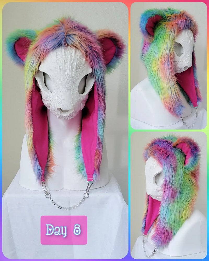 "Rainbow Bear" Half Hood - Available 5/14/22 @ 10am PST