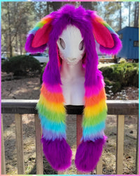 Rainbow Rabbit Full Hoods