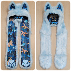 "Butterfly Blue Dream Wolf" Full Hood! Available TODAY, 3/1/22