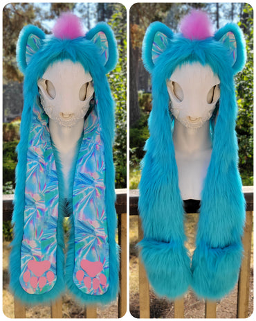 "Shattered Glass Hyena" Full Hood, Size SMALL, Available 9/1/22, 4pm PST!