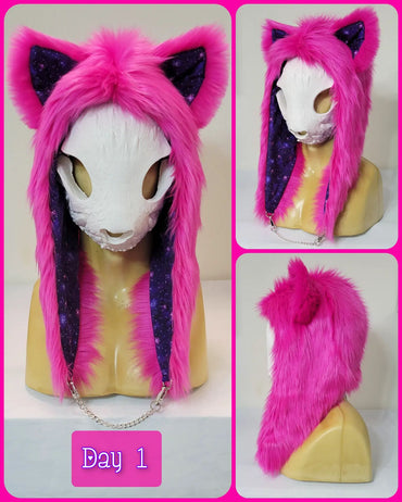 "Cosmic Pink Kitty" Half Hood - Available 5/7/22 @ 10am PST